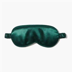 Blissy Silk Sleep Mask Emerald Green Mulberry Travel Bag Boxed